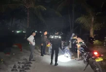 Satuan Samapta Polres Pesisir Barat Patroli Rutin pada Malam Hari