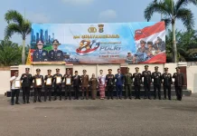 Kapolres Mesuji Bacakan Amanat Presiden saat Upacara