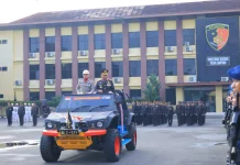 Wakapolda Lampung Pimpin Upacara Hari Bhayangkara ke-80