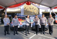 Polsek Panjang dan Polsek Bumi Waras Terima Mobil Listrik Operasional