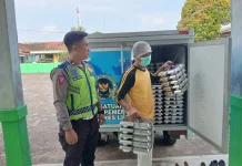 Satlantas Polres Lampung Utara Kawal Distribusi MBG ke Sekolah