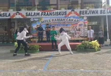 MPLS SD Fransiskus Kenalkan Anggar Lewat Ekstrakurikuler Prestasi Siswa