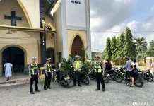 Polres Mesuji Amankan Ibadah Minggu di Gereja