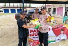 Polres Mesuji Jual Beras Murah Tekan Inflasi