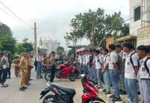 Polres Lampung Utara Amankan Puluhan Pelajar Diduga Hendak Tawuran