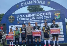 Polres Mesuji Raih Runner Up Mini Soccer