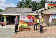 Polsek Tanjung Raya Jual Seribu Kilogram Beras Murah