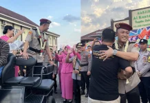Diiringi Pedang Pora, AKBP M. Yunnus Saputra Tinggalkan Polres Pringsewu