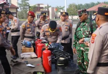 Polres Mesuji Cek Peralatan Antisipasi Kebakaran Lahan