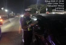Polres Mesuji Cegah C3 lewat Razia Kendaraan