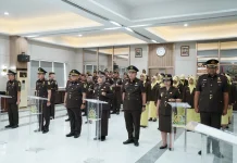 Kajati Lampung Taufan Zakaria Lantik Wakajati dan Sejumlah Pejabat Baru