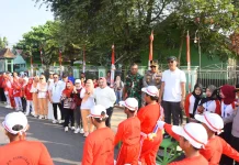 Lomba Gerak Jalan Meriahkan HUT RI ke-81 di Tubaba
