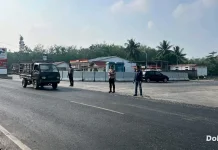 Personel Siaga Amankan Arus Lalu Lintas di Mesuji