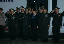 Sekda Lampung Ikuti Apel Kehormatan dan Renungan Suci di TMP Tanjung Karang