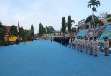 HUT Ke-81 RI, Polres Tanggamus Gelar Upacara di Dua Lokasi