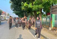 Lapas Kelas I Bandar Lampung Gelar Jalan Sehat Bersama Tim K9 Polda Lampung