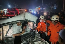 Dua Orang Terjepit dalam Kecelakaan di Candimas Berhasil Dievakuasi