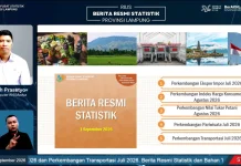BPS Lampung Catat Neraca Perdagangan Juli 2026 Surplus 437,29 Juta Dolar AS