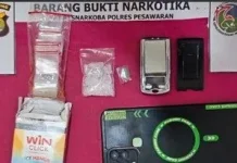 Bawa Sabu 4,71 Gram dan Ekstasi, Pria 53 Tahun Diamankan Polres Pesawaran