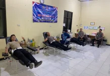 Donor Darah Warnai HUT Bhayangkara Lalu Lintas Mesuji