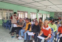 Warga Talang Way Sulan Petakan Risiko Bencana