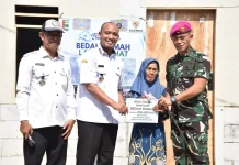 Danyonif 9 Marinir Resmikan Bantuan Bedah Rumah Layak dan Sehat