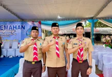 Tiga Pegawai Rutan Bandar Lampung Terima Penghargaan Pancawarsa Pramuka