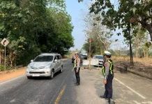 Satlantas Polres Lampung Utara Atur Arus Lalin dan Cegah Pungli di Jalinteng