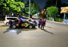 Jaga Kamtibmas, Polsek Sukarame Gelar Patroli Blue Light hingga Dini Hari