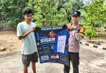 Polsek Way Serdang Sosialisasikan dan Simulasi Aplikasi Siger Lampung Presisi