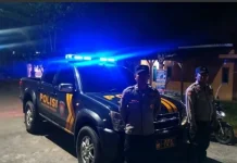 Polsek Simpang Pematang Rutin Patroli Jaga Kondisi Kamtibmas