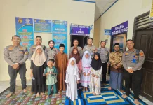 Sat Lantas Mesuji Berbagi Kebahagiaan Bersama Anak Yatim