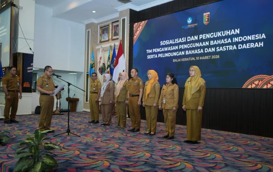 Tim Pengawasan Bahasa Indonesia Lampung Dikukuhkan