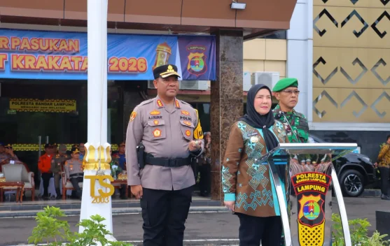 Polresta Bandar Lampung Gelar Apel Pasukan Operasi Ketupat Krakatau 2026