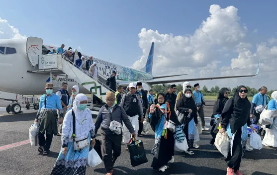 432 Jamaah Haji Lampung Tiba Selamat di Bandara
