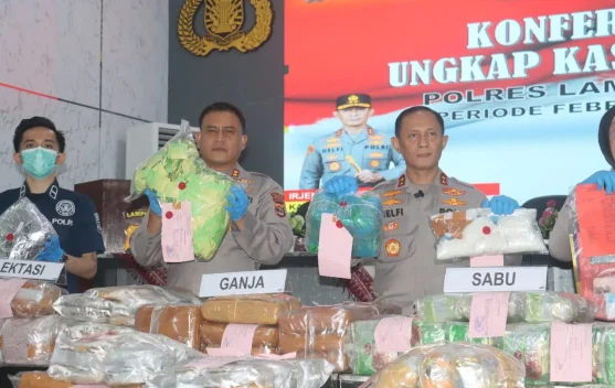 Polda Lampung Ungkap Peredaran Narkotika Senilai 235 Milyar