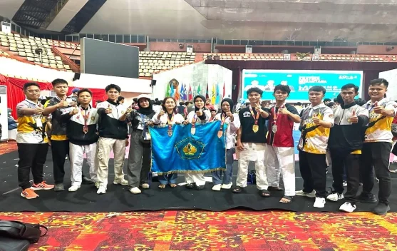 Delapan Mahasiswa Polinela Raih Medali di Kejuaraan Taekwondo Internasional