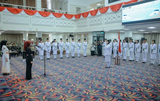 Paskibraka Lampung Dikukuhkan, Siap Bertugas 17 Agustus
