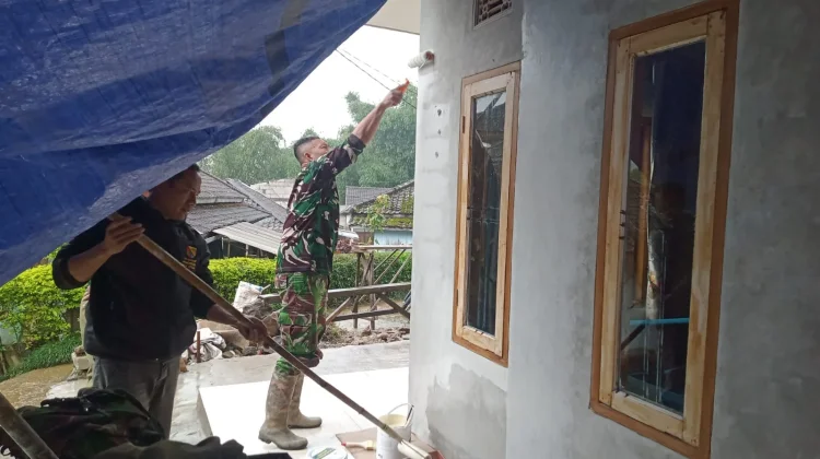 Satgas TMMD Kodim 0624 Rampungkan Finishing RTLH dan Siapkan Tugu Simbol