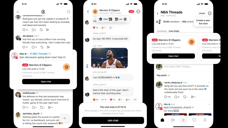 Threads Hadirkan Live Chats untuk Diskusi Real Time