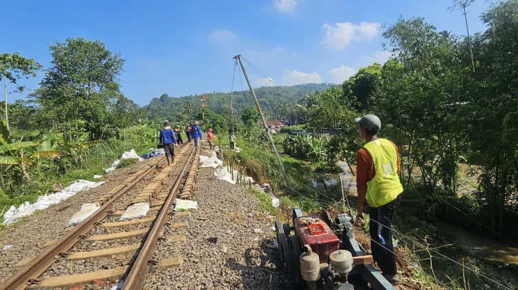 imbas Hujan, Perbaikan Jalur Kereta Api Cibeber–Lampegan selesai