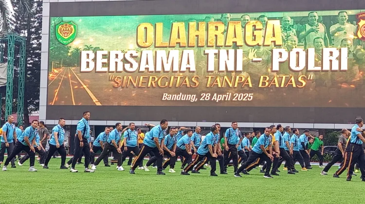 Sinergi TNI-Polri Jabar Diperkuat lewat Olahraga Bersama