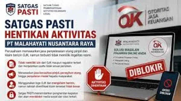 Klaim Berizin OJK Sepihak, Satgas PASTI Stop Kegiatan PT Malahayati Nusantara Raya