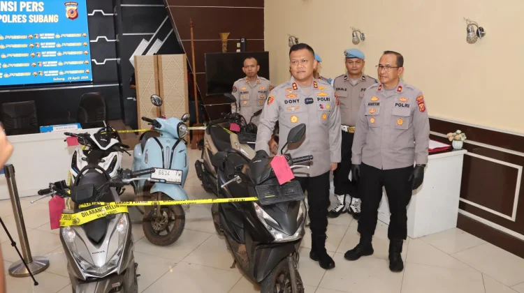 Tiga pelaku Curanmor, yang beraksi di Kecamatan Purwadadi, Berhasil Dibekuk Polisi