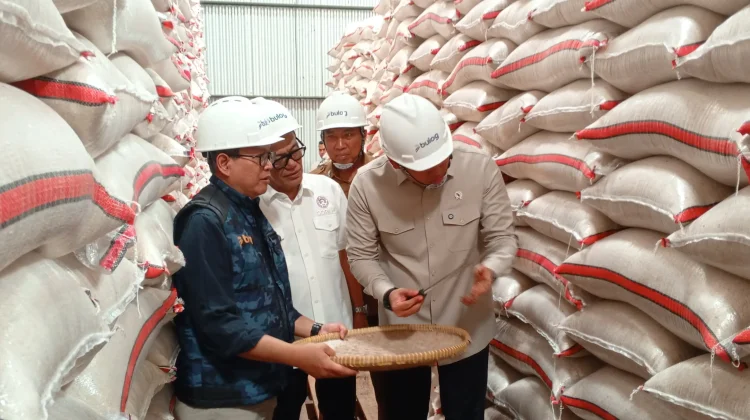 Sidak Gudang Bulog Ciamis, Wamentan Stok Beras  Aman