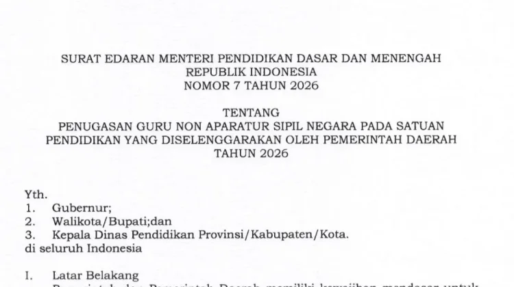 SE Nomor 7 Tahun 2026 Jadi Angin Segar bagi Guru Honorer di Jawa Barat