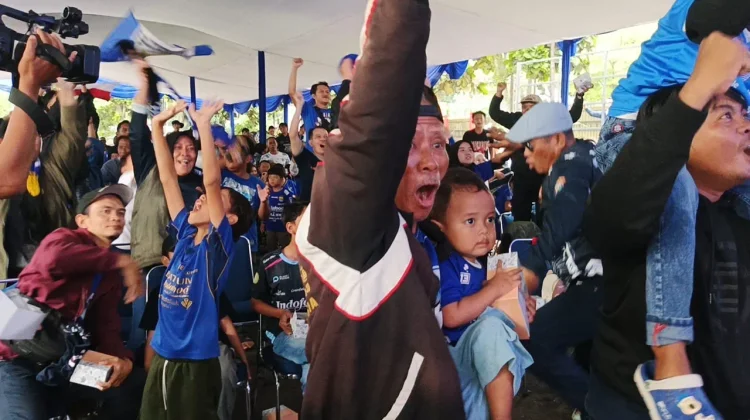 Persib Menang dari Persija, Nobar di Polrestabes Berlangsung Meriah