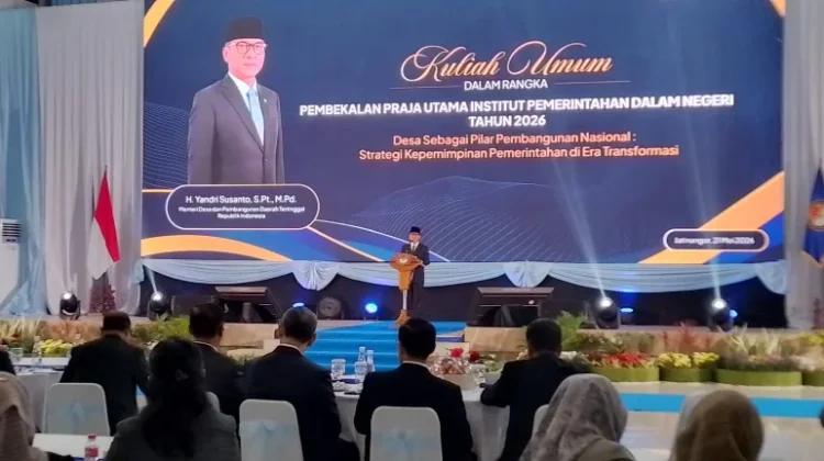 Berikan Kuliah Umum Praja Utama IPDN,  Menteri Yandri Minta Bersana sama Bangun Desa