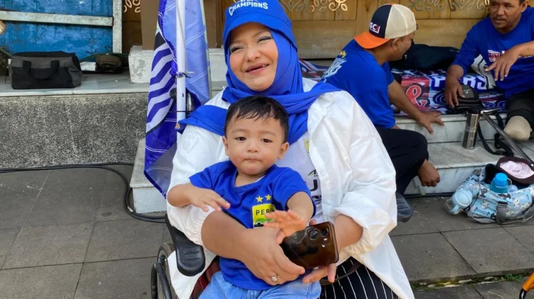 Bobotoh Difabel Tetap Semangat Ikut Konvoi Persib