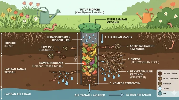 Lubang Biopori Solusi Banjir di Masa Kini